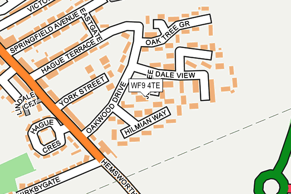 WF9 4TE map - OS OpenMap – Local (Ordnance Survey)