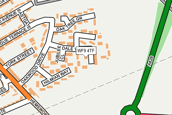 WF9 4TF map - OS OpenMap – Local (Ordnance Survey)