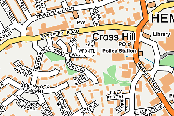 WF9 4TL map - OS OpenMap – Local (Ordnance Survey)