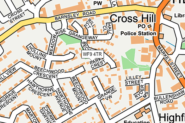 WF9 4TR map - OS OpenMap – Local (Ordnance Survey)
