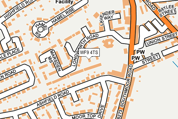 WF9 4TS map - OS OpenMap – Local (Ordnance Survey)