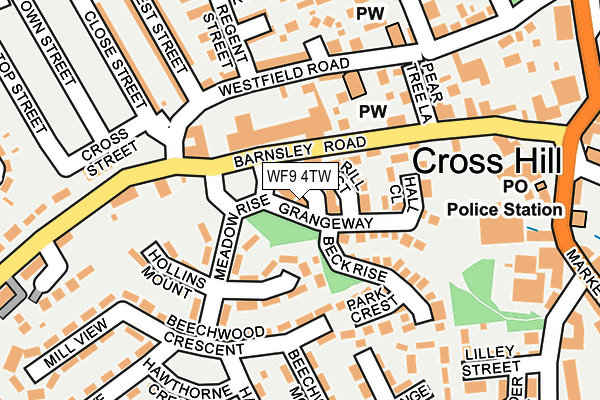 WF9 4TW map - OS OpenMap – Local (Ordnance Survey)