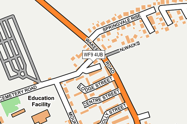 WF9 4UB map - OS OpenMap – Local (Ordnance Survey)