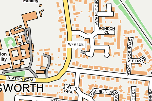 WF9 4UE map - OS OpenMap – Local (Ordnance Survey)