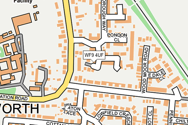 WF9 4UF map - OS OpenMap – Local (Ordnance Survey)