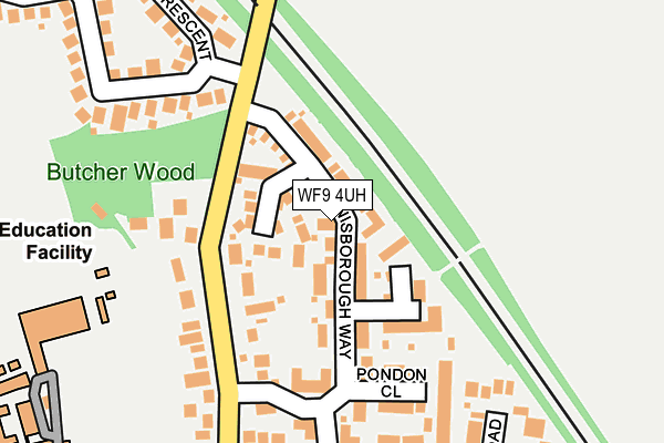 WF9 4UH map - OS OpenMap – Local (Ordnance Survey)