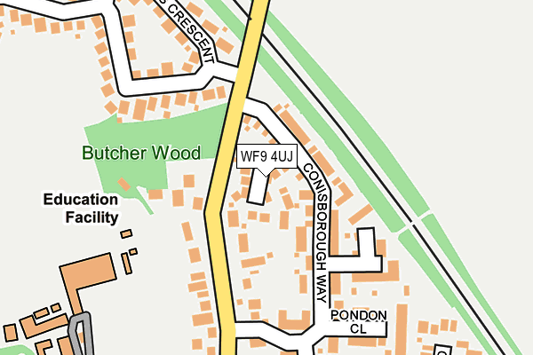 WF9 4UJ map - OS OpenMap – Local (Ordnance Survey)