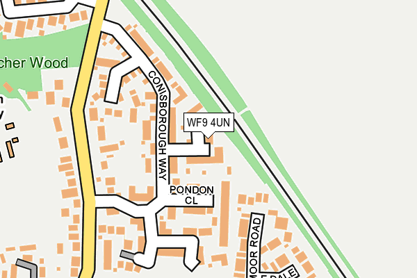 WF9 4UN map - OS OpenMap – Local (Ordnance Survey)