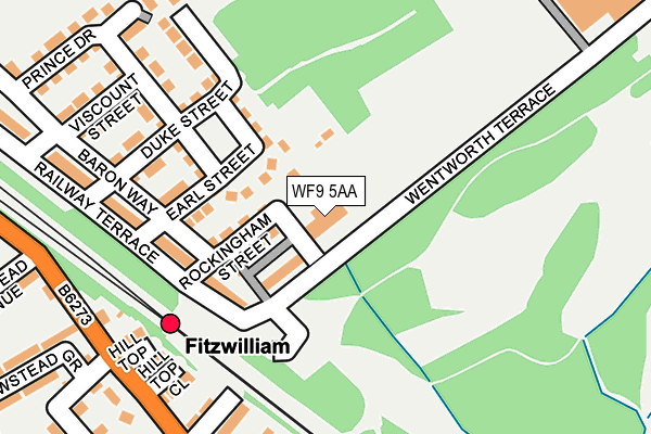 WF9 5AA map - OS OpenMap – Local (Ordnance Survey)