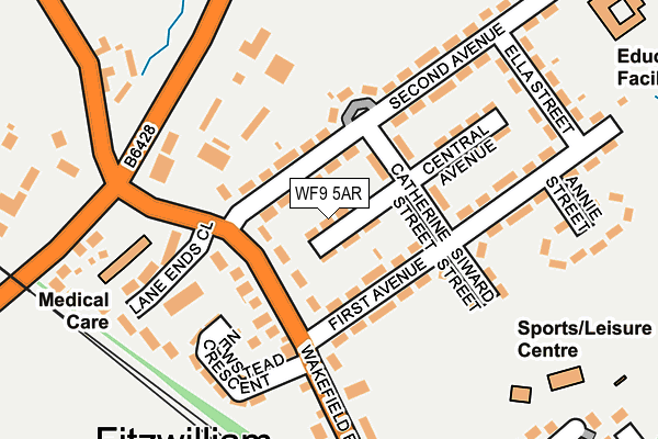 WF9 5AR map - OS OpenMap – Local (Ordnance Survey)