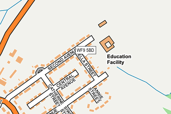 WF9 5BD map - OS OpenMap – Local (Ordnance Survey)