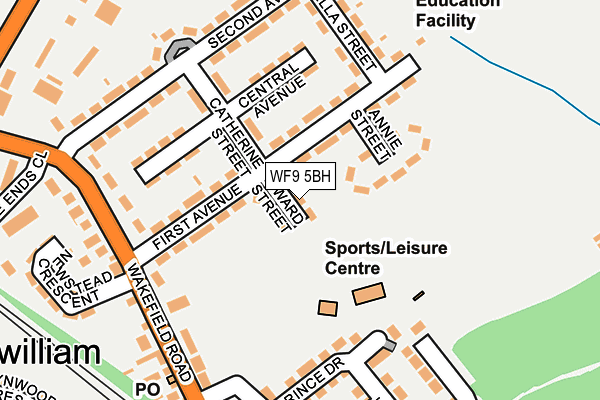 WF9 5BH map - OS OpenMap – Local (Ordnance Survey)