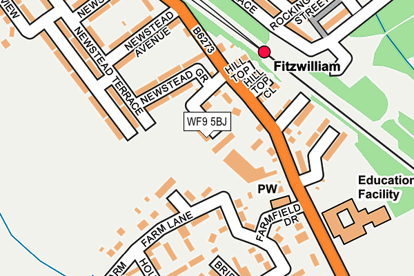 WF9 5BJ map - OS OpenMap – Local (Ordnance Survey)