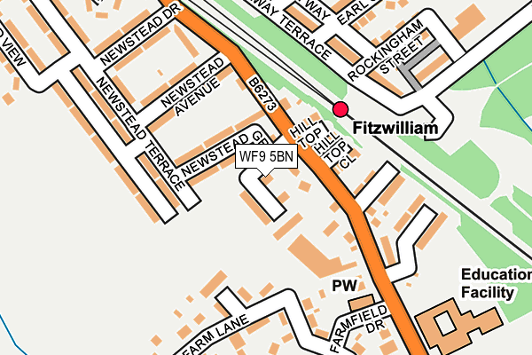 WF9 5BN map - OS OpenMap – Local (Ordnance Survey)