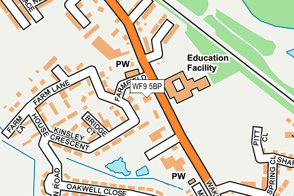 WF9 5BP map - OS OpenMap – Local (Ordnance Survey)
