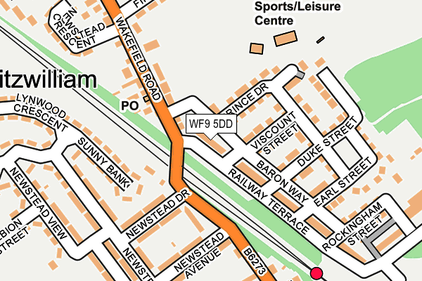 WF9 5DD map - OS OpenMap – Local (Ordnance Survey)