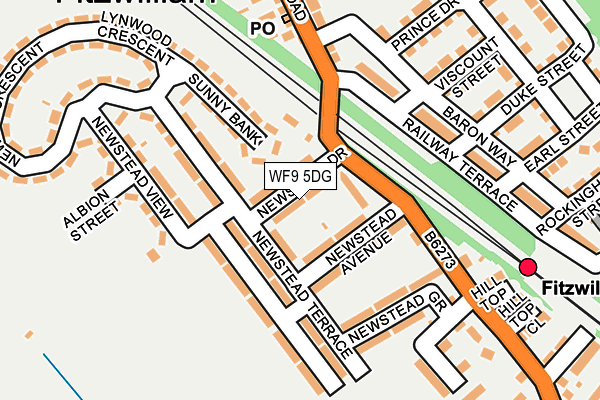 WF9 5DG map - OS OpenMap – Local (Ordnance Survey)