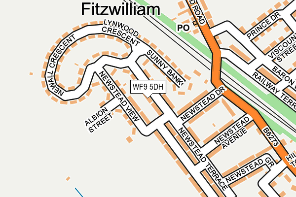 WF9 5DH map - OS OpenMap – Local (Ordnance Survey)