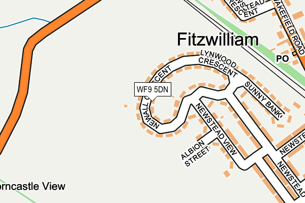 WF9 5DN map - OS OpenMap – Local (Ordnance Survey)