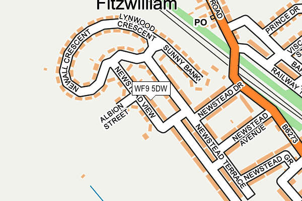 WF9 5DW map - OS OpenMap – Local (Ordnance Survey)