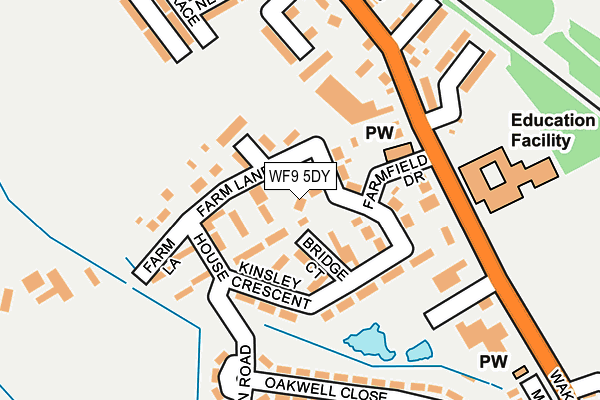 WF9 5DY map - OS OpenMap – Local (Ordnance Survey)