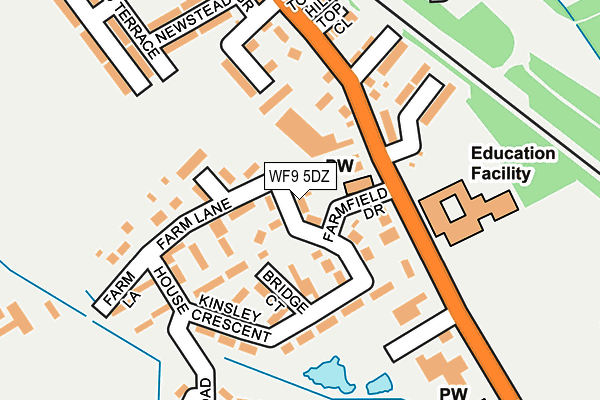 WF9 5DZ map - OS OpenMap – Local (Ordnance Survey)