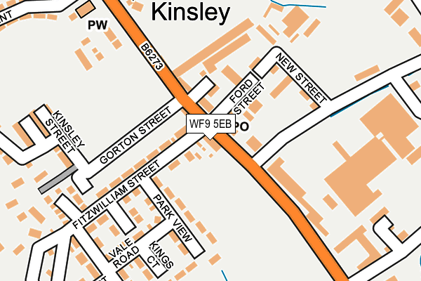 WF9 5EB map - OS OpenMap – Local (Ordnance Survey)