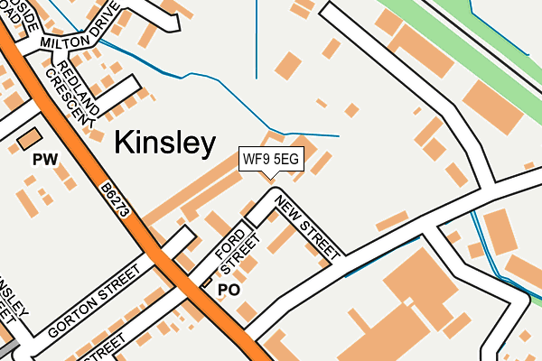 Map of KINSLEY TIMBER SUPPLIES LIMITED at local scale