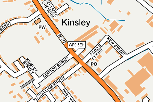Map of KINSLEY TYRES LIMITED at local scale