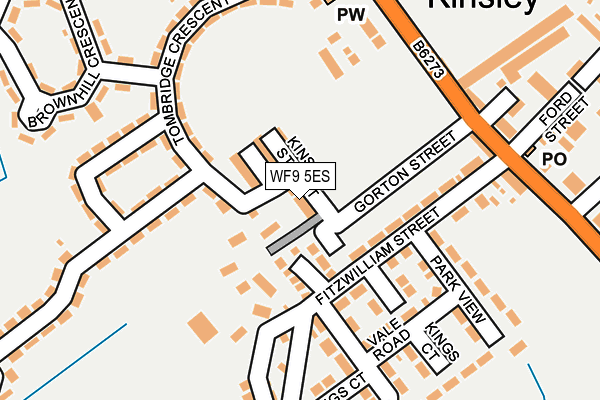 WF9 5ES map - OS OpenMap – Local (Ordnance Survey)