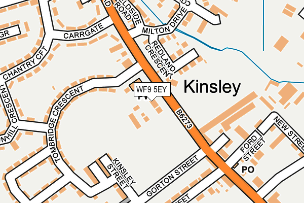 WF9 5EY map - OS OpenMap – Local (Ordnance Survey)