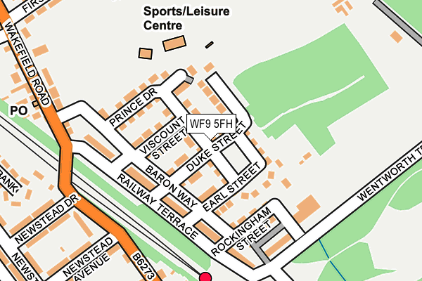 WF9 5FH map - OS OpenMap – Local (Ordnance Survey)