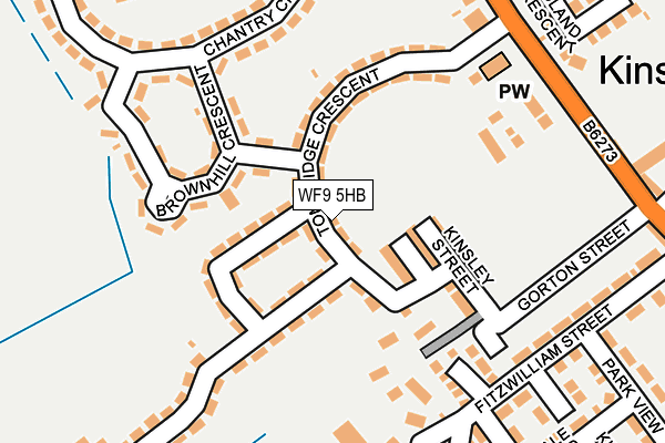 WF9 5HB map - OS OpenMap – Local (Ordnance Survey)