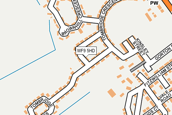 WF9 5HD map - OS OpenMap – Local (Ordnance Survey)