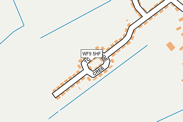 WF9 5HF map - OS OpenMap – Local (Ordnance Survey)