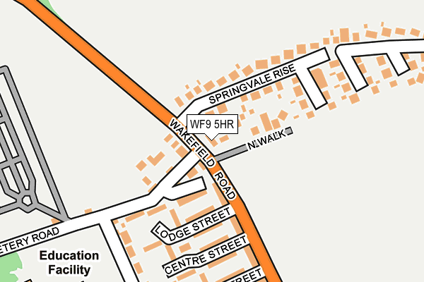 WF9 5HR map - OS OpenMap – Local (Ordnance Survey)