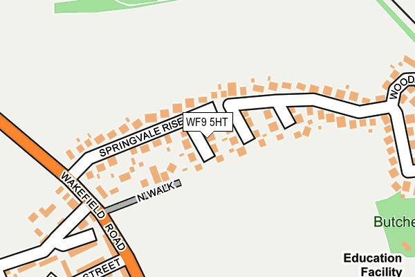 WF9 5HT map - OS OpenMap – Local (Ordnance Survey)