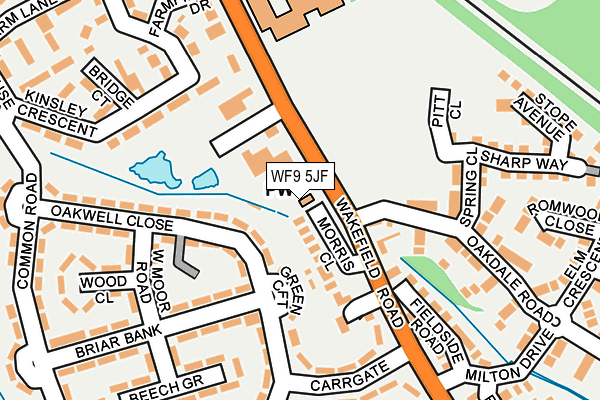 WF9 5JF map - OS OpenMap – Local (Ordnance Survey)
