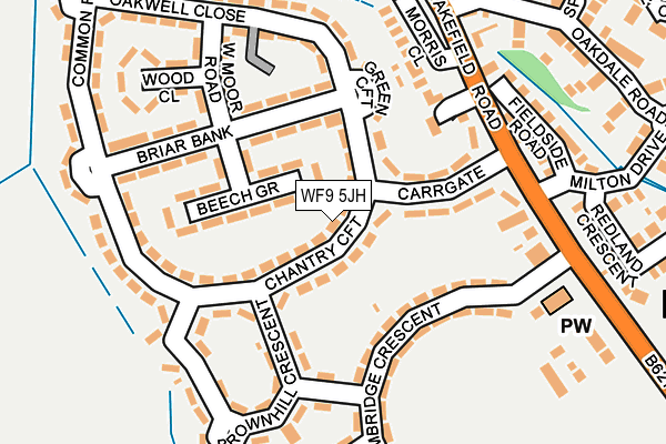 WF9 5JH map - OS OpenMap – Local (Ordnance Survey)