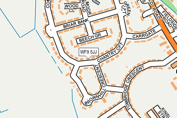 WF9 5JJ map - OS OpenMap – Local (Ordnance Survey)