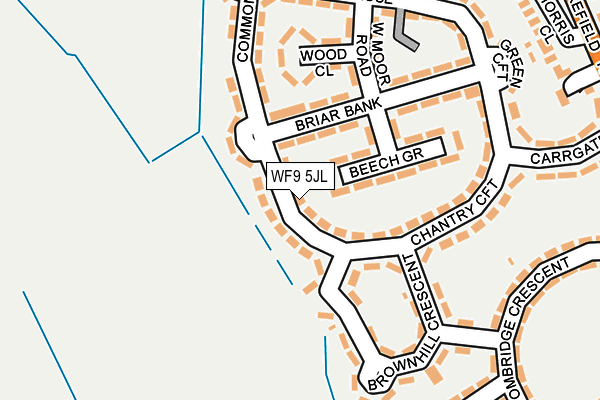 WF9 5JL map - OS OpenMap – Local (Ordnance Survey)