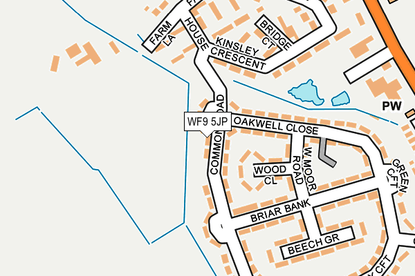 WF9 5JP map - OS OpenMap – Local (Ordnance Survey)