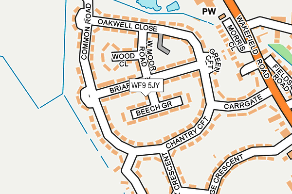 WF9 5JY map - OS OpenMap – Local (Ordnance Survey)