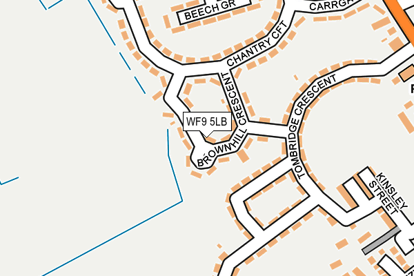 WF9 5LB map - OS OpenMap – Local (Ordnance Survey)