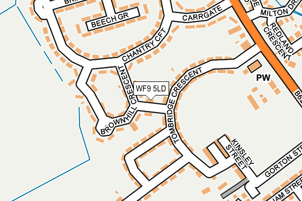 WF9 5LD map - OS OpenMap – Local (Ordnance Survey)