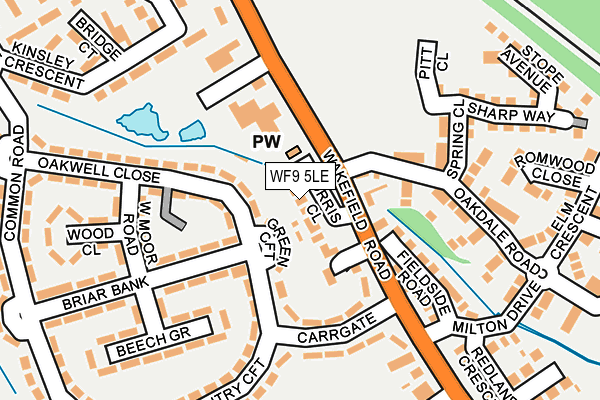 WF9 5LE map - OS OpenMap – Local (Ordnance Survey)