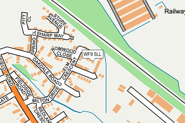 WF9 5LL map - OS OpenMap – Local (Ordnance Survey)