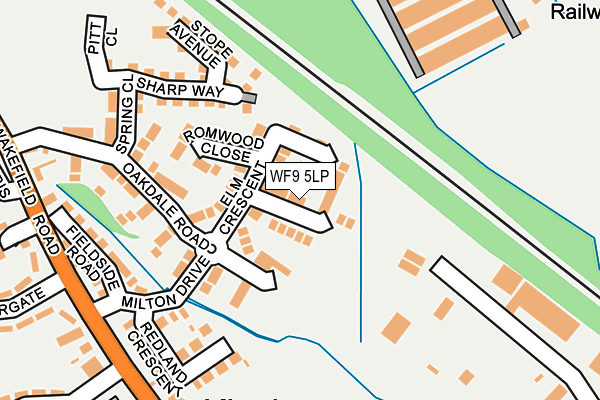 WF9 5LP map - OS OpenMap – Local (Ordnance Survey)