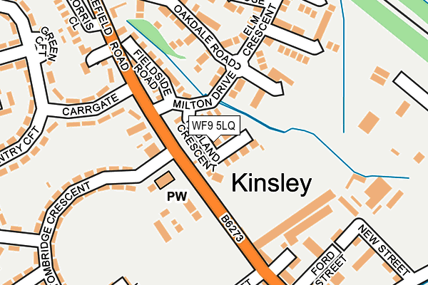 WF9 5LQ map - OS OpenMap – Local (Ordnance Survey)