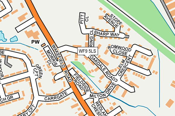 WF9 5LS map - OS OpenMap – Local (Ordnance Survey)